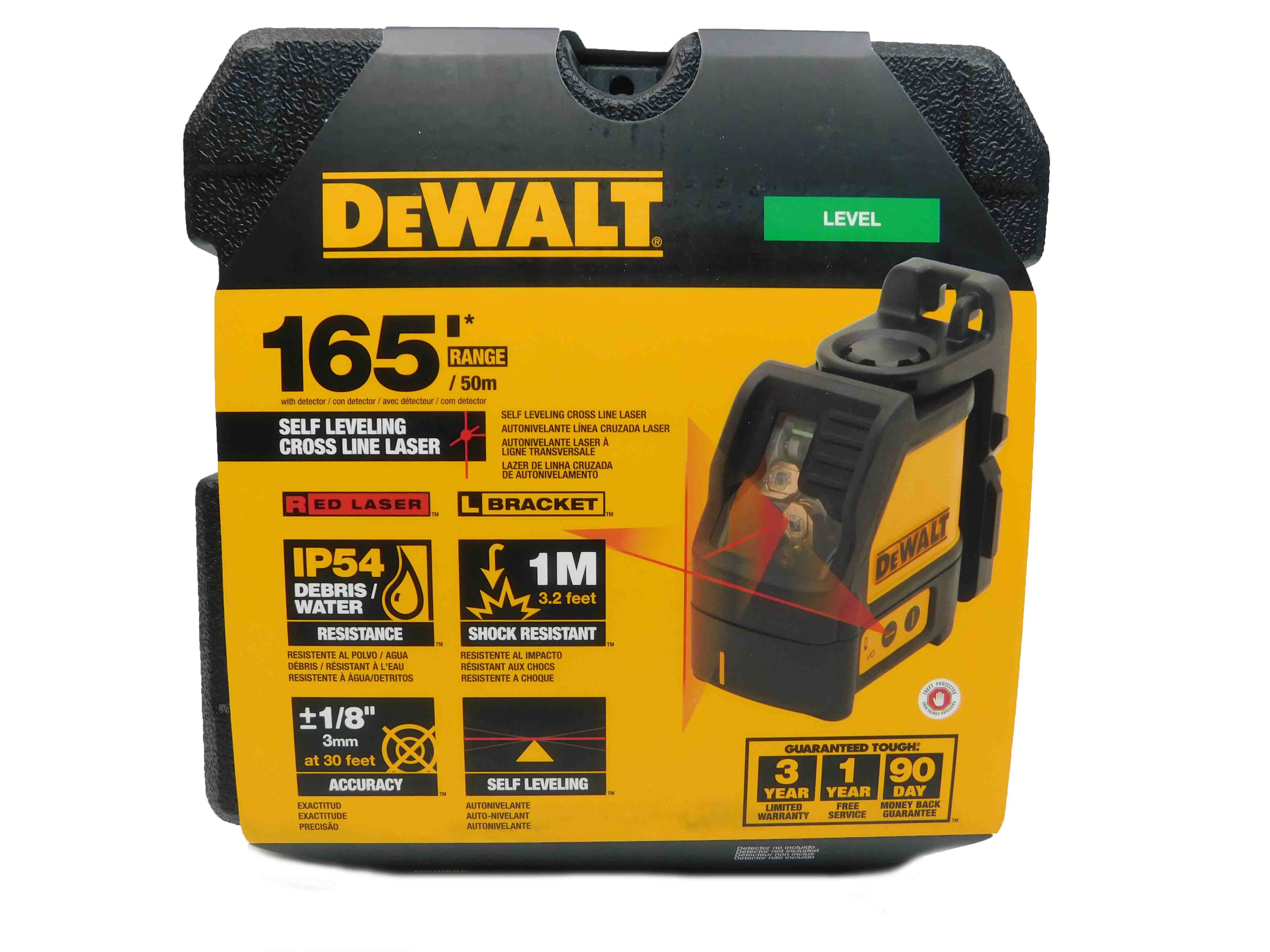 Dewalt DW088K Cross Line Laser Level Self Leveling Horizontal Vertical